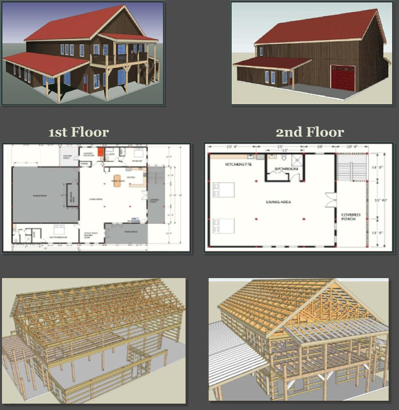 Barn House Kits   87561 